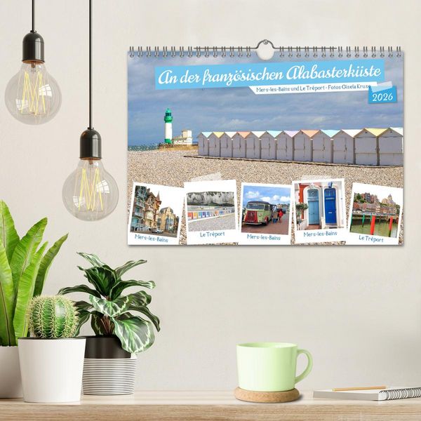 Produktbild: An der franz&ouml;sischen Alabasterk&uuml;ste - Mers-les-Bains und Le Tr&eacute;port (Wandkalender 2026 DIN A4 quer), CALVENDO Monatskalender