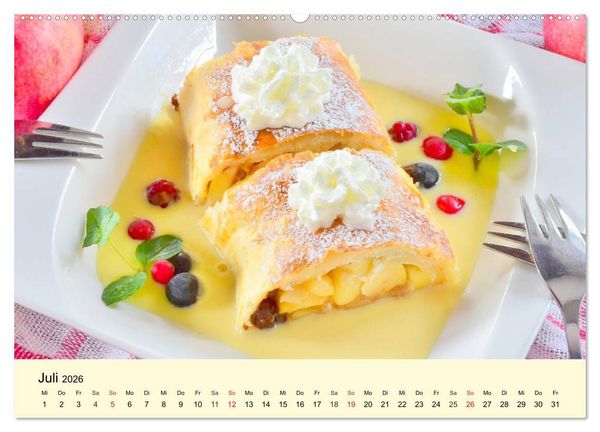 Produktbild: Saftig-knackige &Auml;pfel und k&ouml;stliche S&uuml;&szlig;speisen (hochwertiger Premium Wandkalender 2026 DIN A2 quer), Kunstdruck in Hochglanz