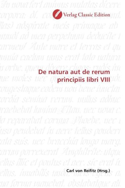 Produktbild: De natura aut de rerum principiis libri VIII