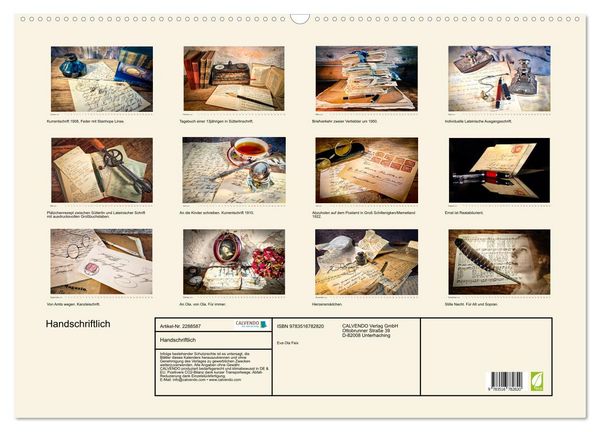 Produktbild: Handschriftlich (Wandkalender 2027 DIN A2 quer), CALVENDO Monatskalender