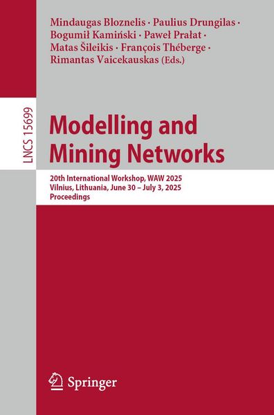 Produktbild: Modelling and Mining Networks