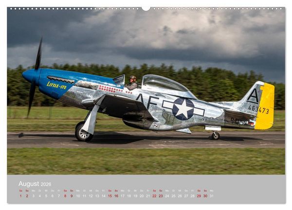 Produktbild: Fliegende Legenden - Warbirds (hochwertiger Premium Wandkalender 2026 DIN A2 quer), Kunstdruck in Hochglanz