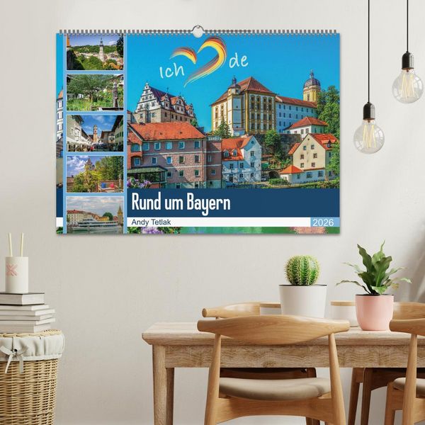 Produktbild: Rund um Bayern (Wandkalender 2026 DIN A2 quer), CALVENDO Monatskalender