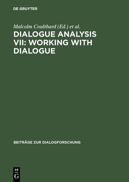 Produktbild: Dialogue Analysis VII: Working with Dialogue