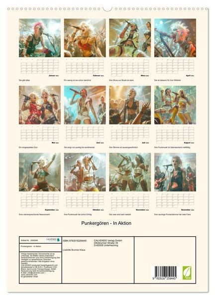 Produktbild: Punkerg&ouml;ren - In Aktion (hochwertiger Premium Wandkalender 2026 DIN A2 hoch), Kunstdruck in Hochglanz
