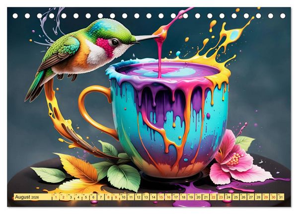 Produktbild: Tierische Kaffeestunden (Tischkalender 2026 DIN A5 quer), CALVENDO Monatskalender