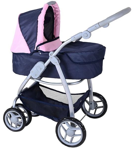 Produktbild: Knorrtoys 90742 - Kombi-Puppenwagen Coco Princess Blue, mit Zubeh&ouml;r, umbaubar, Schieberh&ouml;he: 45-80cm