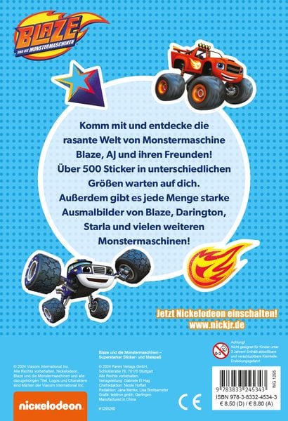 Produktbild: Blaze und die Monstermaschinen: Superstarker Sticker- und Malspa&szlig;