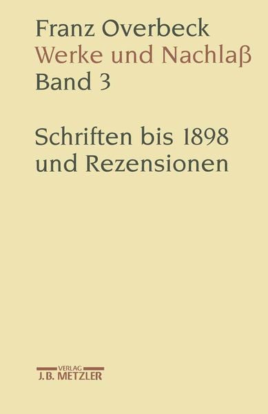 Produktbild: Franz Overbeck: Werke und Nachla&szlig;