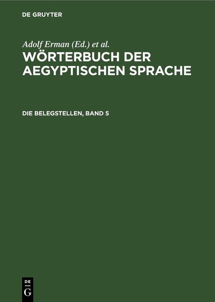 Produktbild: Die Belegstellen, Band 5