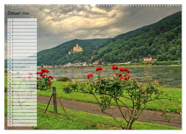 Produktbild: Von Lahnstein bis R&uuml;desheim - Am wundersch&ouml;nen Mittelrhein (Wandkalender 2026 DIN A2 quer), CALVENDO Monatskalender