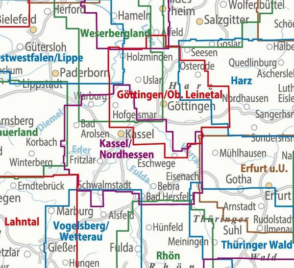 Produktbild: BVA ADFC Regionalkarte Kassel Nordhessen 1:75.000