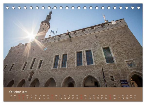 Produktbild: Tallinn - Streifzug durch die Altstadt (Tischkalender 2026 DIN A5 quer), CALVENDO Monatskalender