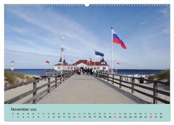 Produktbild: Ostsee von Heringsdorf bis Hiddensee (hochwertiger Premium Wandkalender 2026 DIN A2 quer), Kunstdruck in Hochglanz