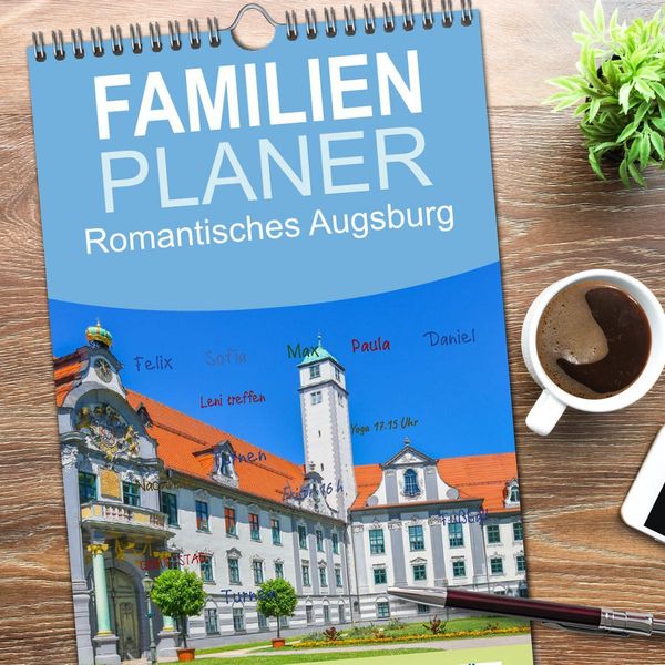 Produktbild: Familienplaner 2026 - Romantisches Augsburg mit 5 Spalten (Wandkalender, 21 x 45 cm) CALVENDO