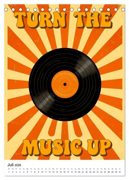 Produktbild: Feel the Groove &ndash; Funk & Soul Vintage (Tischkalender 2026 DIN A5 hoch), CALVENDO Monatskalender