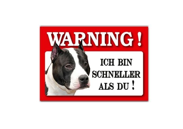 Produktbild: HTI-Living Blechschild Wachhund Staffordshire Bullterrier