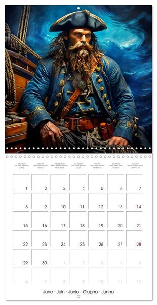 Produktbild: Pirates - Exciting voyages in the Caribbean (Wall Calendar 2026 12 &times; 12 Inch) CALVENDO 12 Month Wall Calendar