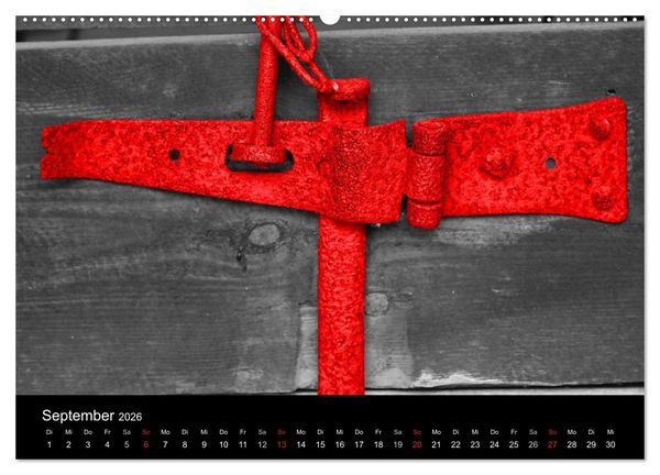 Produktbild: Blickfang in Rot (hochwertiger Premium Wandkalender 2026 DIN A2 quer), Kunstdruck in Hochglanz