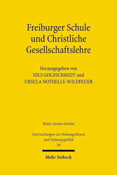 Produktbild: Freiburger Schule und Christliche Gesellschaftslehre