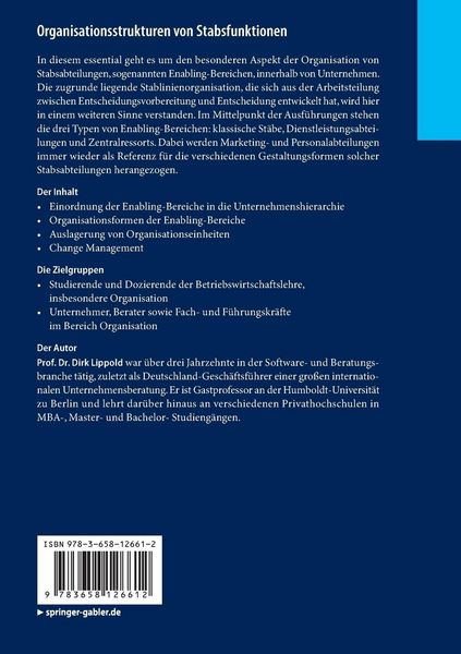 Produktbild: Organisationsstrukturen von Stabsfunktionen