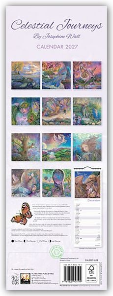 Produktbild: Josephine Wall, Celestial Journeys &ndash; Slimline-Kalender 2027 &ndash; Original Flame Tree Publishing-Kalender Slimeline [Kalender]