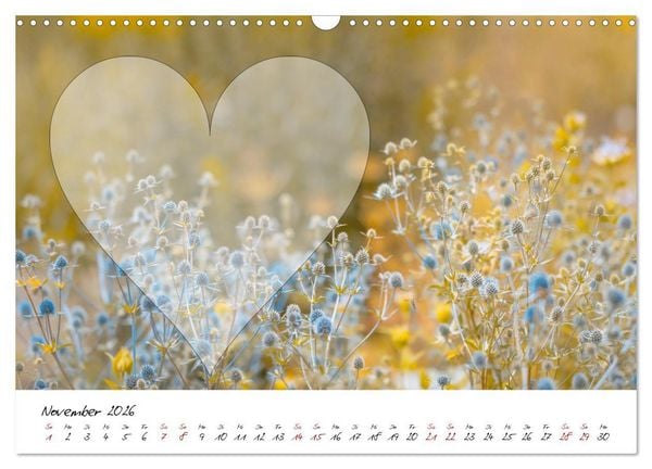 Produktbild: Blauer Bl&uuml;tentraum - Bastelkalender (Wandkalender 2026 DIN A3 quer), CALVENDO Monatskalender