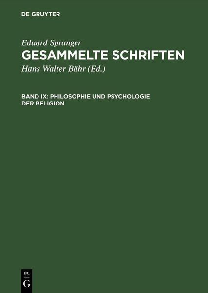 Produktbild: Philosophie und Psychologie der Religion