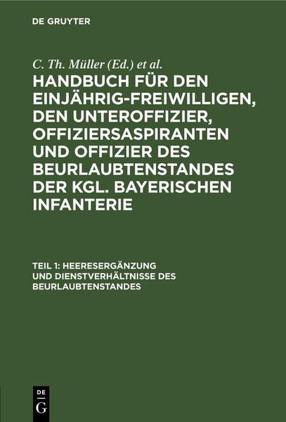 Produktbild: Heereserg&auml;nzung und Dienstverh&auml;ltnisse des Beurlaubtenstandes