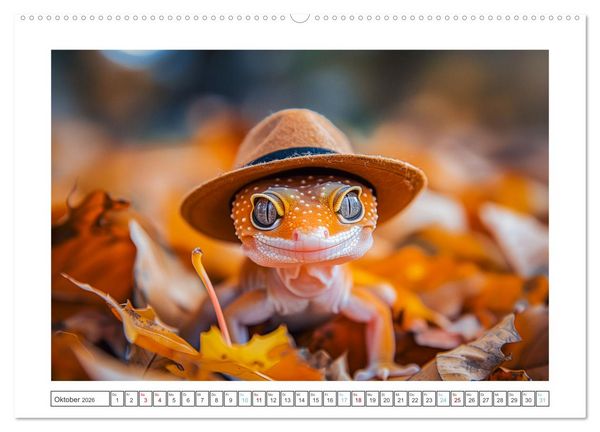 Produktbild: Kleine Echsen haben Spass (Wandkalender 2026 DIN A2 quer), CALVENDO Monatskalender