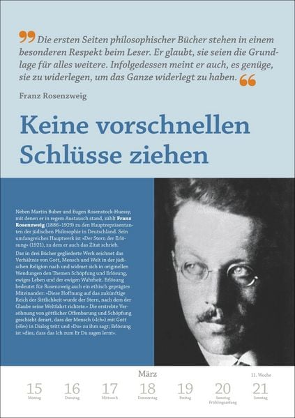 Produktbild: DIE ZEIT Philosophie Wochen-Kulturkalender 2027 - 53 Denkanst&ouml;&szlig;e f&uuml;r 2027