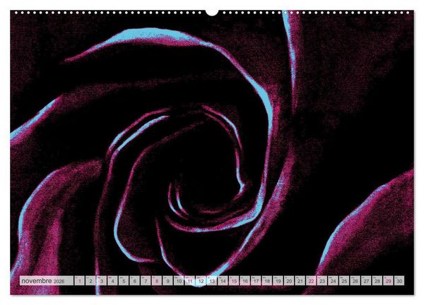Produktbild: Roses peintes (Calendrier mural 2026 DIN A2 vertical), CALVENDO calendrier mensuel