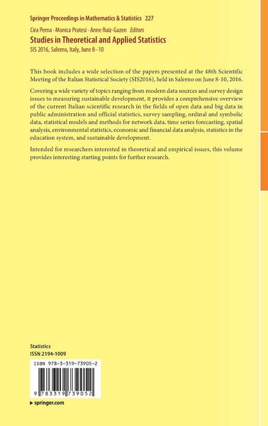 Produktbild: Studies in Theoretical and Applied Statistics