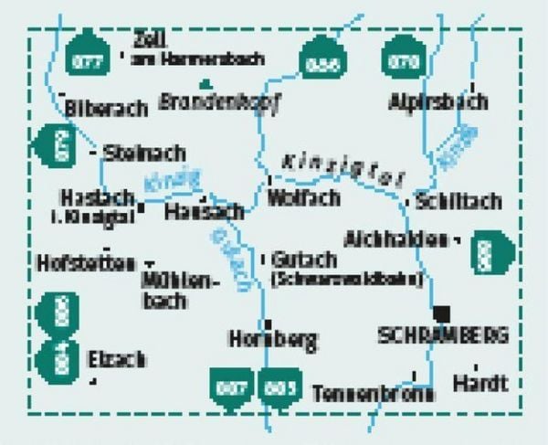 Produktbild: KOMPASS Wanderkarte 880 Kinzigtal Schramberg, 1:25.000