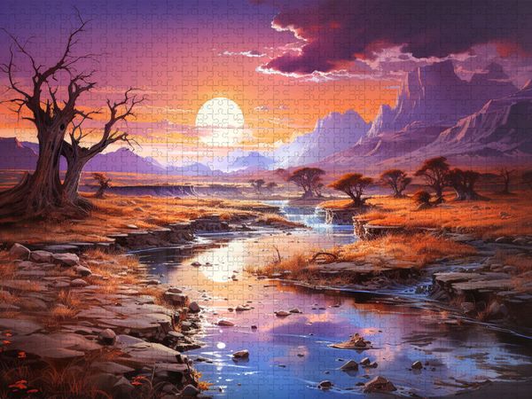 Produktbild: CALVENDO Puzzle D&auml;mmerung | 1000 Teile Lege-Gr&ouml;&szlig;e 64x48cm Foto-Puzzle f&uuml;r gl&uuml;ckliche Stunden