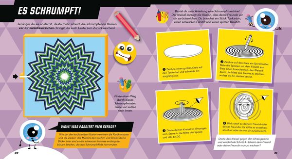 Produktbild: Mach mit! - Optische Illusionen: Zeichnen, ausmalen, basteln, r&auml;tseln, spielen! Das Aktivbuch f&uuml;r Kinder ab 6 Jahren
