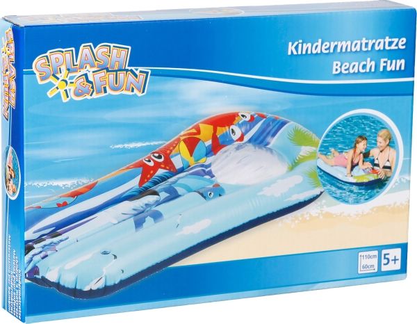 Splash & Fun Kindermatratze Beach Fun mit Sichtfenster 110 x 60 cm