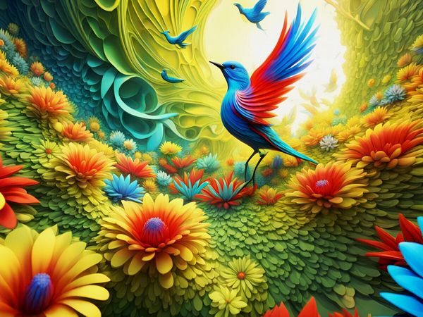 Produktbild: CALVENDO Puzzle Ein Motiv aus dem Kalender Vier Jahreszeiten Fraktale | 1000 Teile Lege-Gr&ouml;&szlig;e 64x48cm Foto-Puzzle f&uuml;r gl&uuml;ckliche Stunden