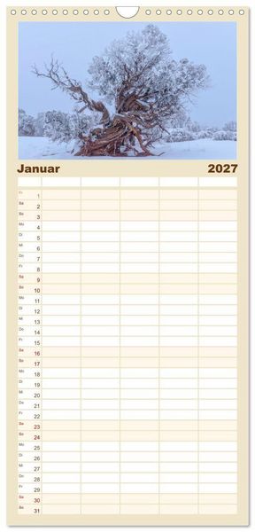 Produktbild: Familienplaner 2027 - Kraftpl&auml;tze der Indianer mit 5 Spalten (Wandkalender, 21 x 45 cm) CALVENDO
