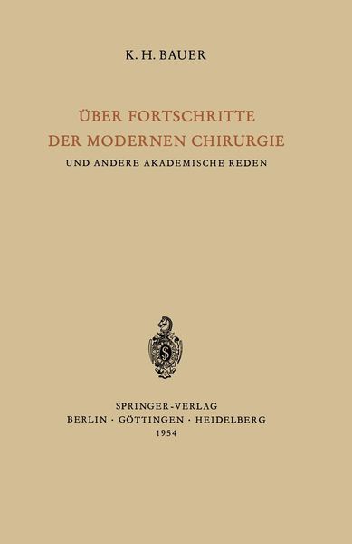Produktbild: &Uuml;ber Fortschritte der Modernen Chirurgie und Andere Akademische Reden