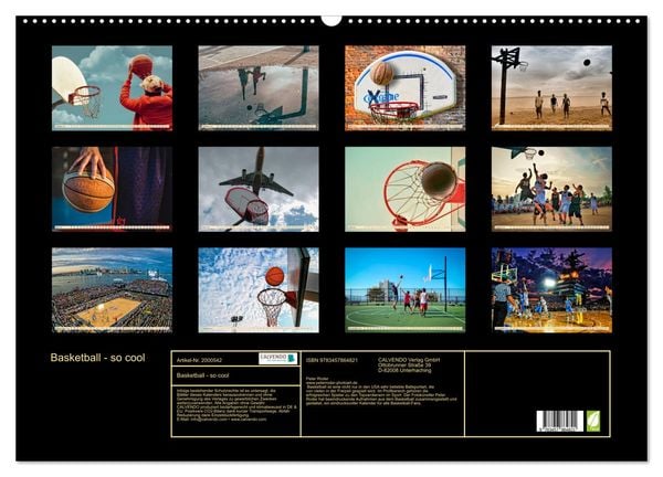 Produktbild: Basketball - so cool (Wandkalender 2026 DIN A2 quer), CALVENDO Monatskalender