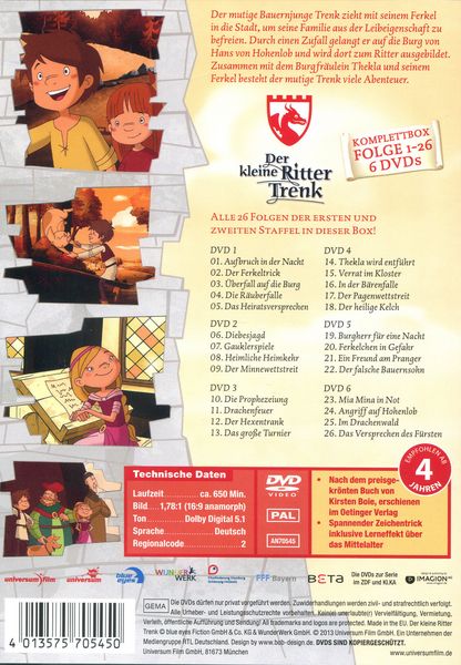 Produktbild: Der kleine Ritter Trenk - Komplettbox [6 DVDs]