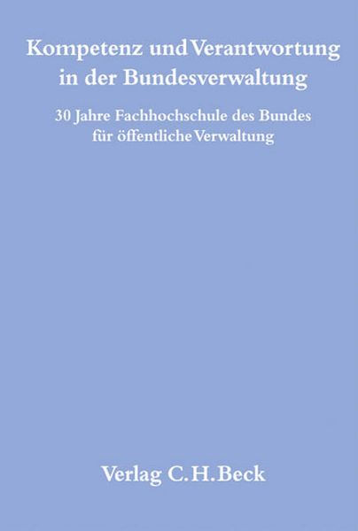 Produktbild: Kompetenz und Verantwortung in der Bundesverwaltung