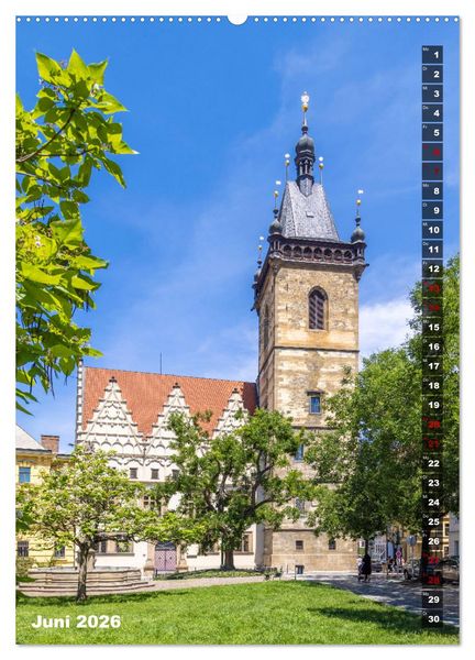 Produktbild: PRAG Historisches Stadtherz (hochwertiger Premium Wandkalender 2026 DIN A2 hoch), Kunstdruck in Hochglanz
