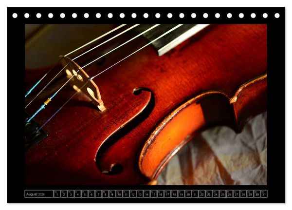 Produktbild: eine Violine (Tischkalender 2026 DIN A5 quer), CALVENDO Monatskalender