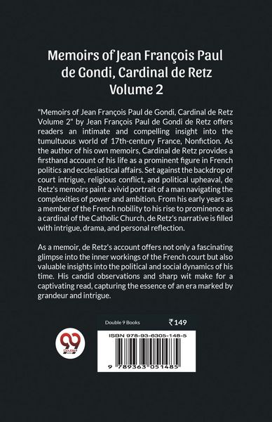 Produktbild: Memoirs of Jean Francois Paul de Gondi, Cardinal de Retz Volume 2