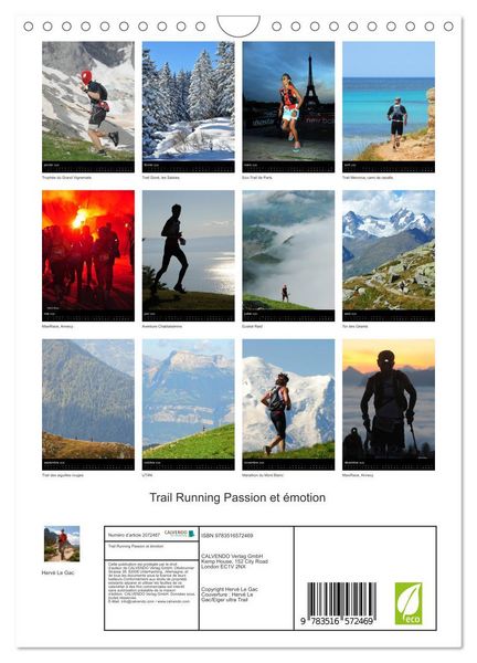 Produktbild: Trail Running Passion et &eacute;motion (Calendrier mural 2026 DIN A4 horizontal), CALVENDO calendrier mensuel