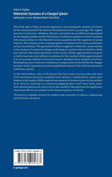 Produktbild: Relativistic Dynamics of a Charged Sphere