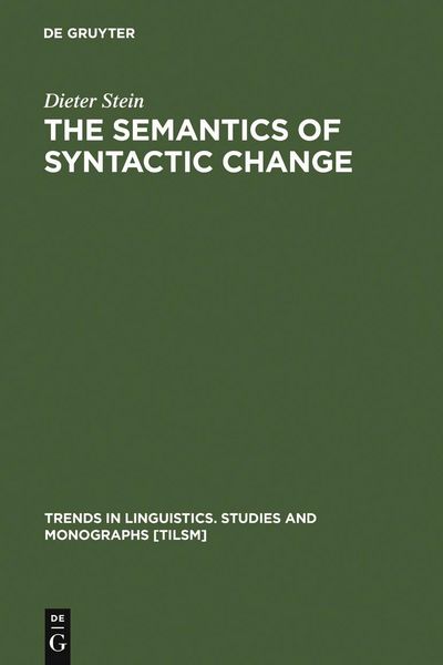 Produktbild: The Semantics of Syntactic Change