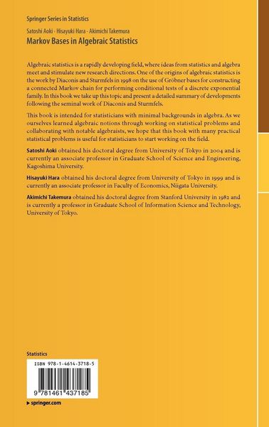 Produktbild: Markov Bases in Algebraic Statistics